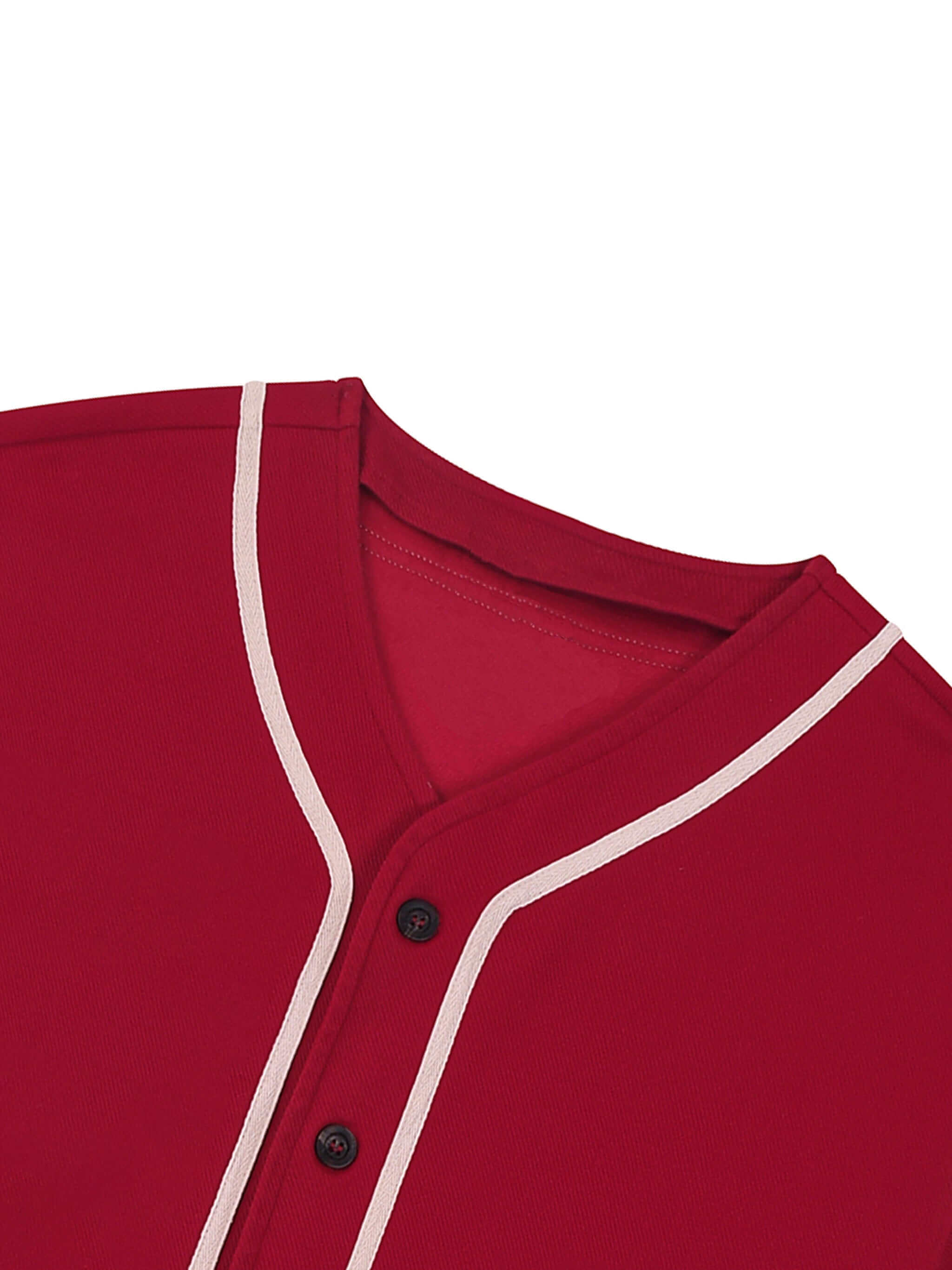 Crossxnails WearGood red button-up baseball jersey, cotton blend, oversized fit, Christian streetwear UK, Ipswich clothing brand.